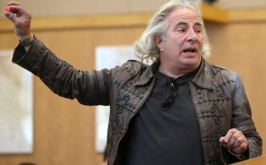 Jonathan Melrod holds up a plastic tip from a toy gun on Nov. 5, 2013 while addressing the Sonoma County Board of Supervisors about the deputy-involved shooting death of Andy Lopez. (CHRISTOPHER CHUNG / The Press Democrat)